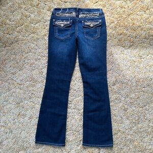 Gold Sequined Low Rise Bootcut Jeans